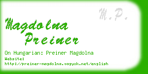 magdolna preiner business card